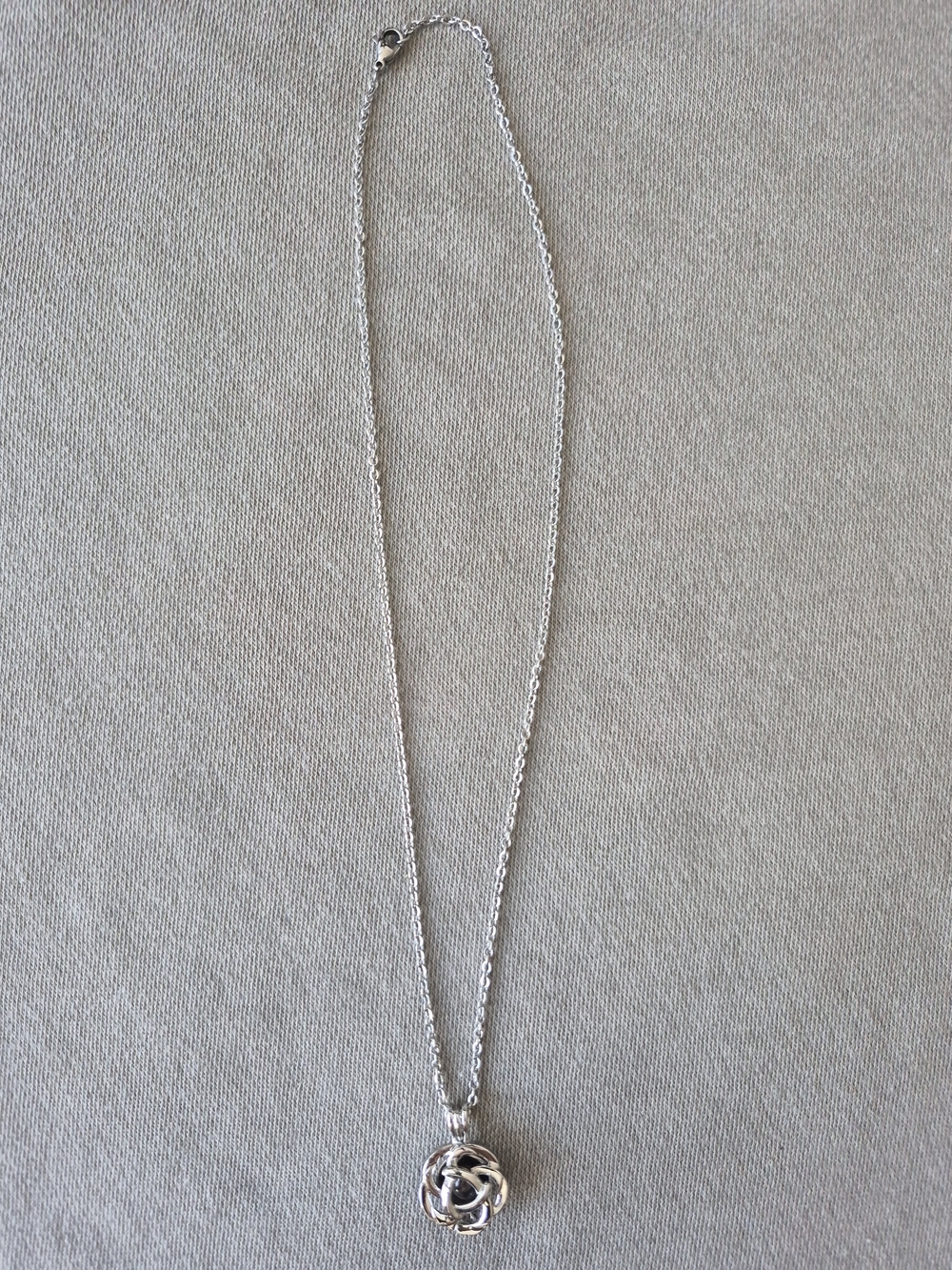 Silver Knot Pendant Necklace
